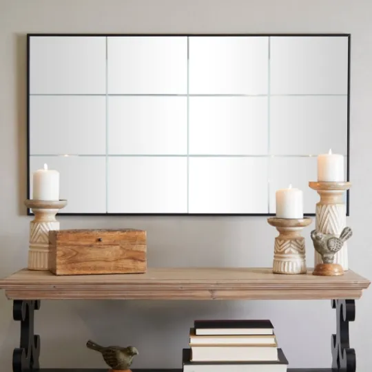 Kirkland's Home Rectangular Windowpane Grid Mirror, 23X40 In.- Decorative Mirrors
