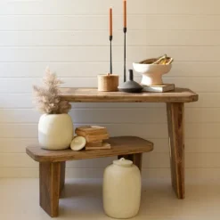 Kirkland's Home Recycled Wood Bench- Benches & Ottomans