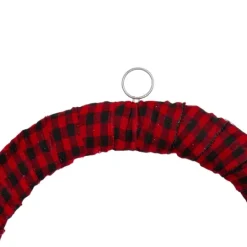 Kirkland's Home Red And Black Buffalo Check Pine And Berry Wreath- Wreaths