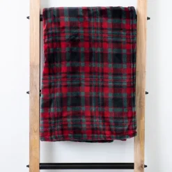 Kirkland's Home Red And Green Plaid St. Nick Throw- Blankets & Throws