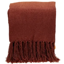 Kirkland's Home Red And Orange Ombre Fringed Throw- Blankets & Throws