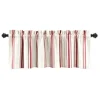 Kirkland's Home Red And White Farmhouse Stripe Valance- Curtains & Drapes