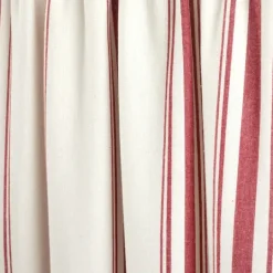 Kirkland's Home Red And White Farmhouse Stripe Valance- Curtains & Drapes