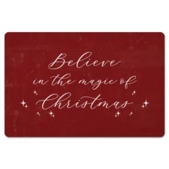 Kirkland's Home Red Believe In The Magic Of Christmas Floor Mat- Kitchen & Floor Mats