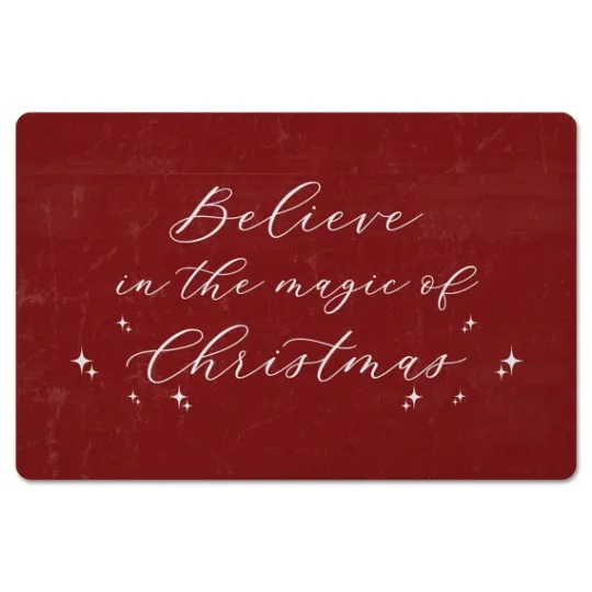 Kirkland's Home Red Believe In The Magic Of Christmas Floor Mat- Kitchen & Floor Mats
