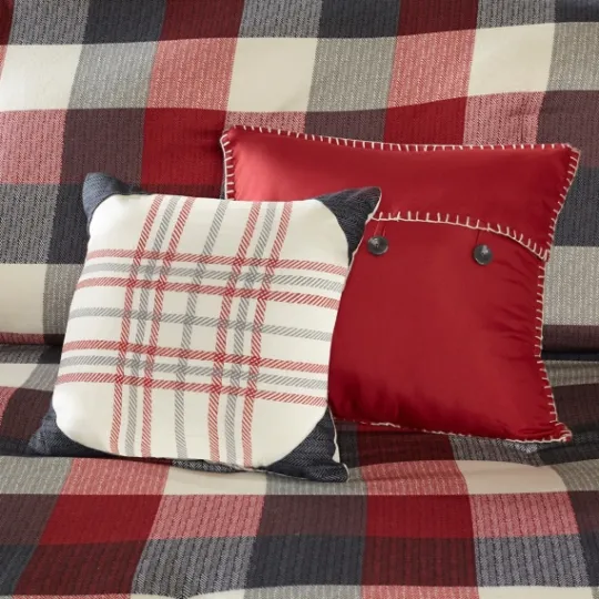 Kirkland's Home Red Buffalo Check King 7-Pc. Comforter Set- Comforters
