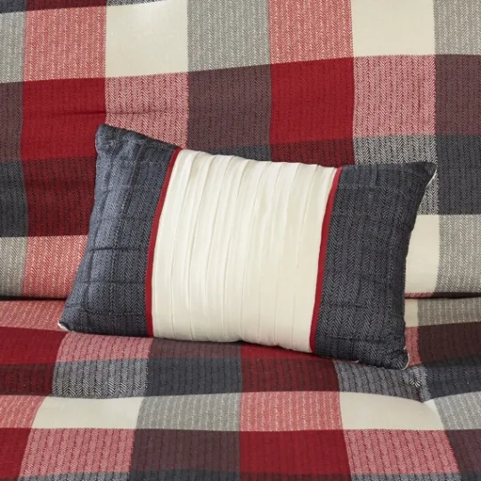 Kirkland's Home Red Buffalo Check King 7-Pc. Comforter Set- Comforters