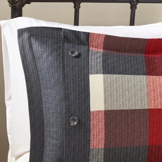 Kirkland's Home Red Buffalo Check King 7-Pc. Comforter Set- Comforters