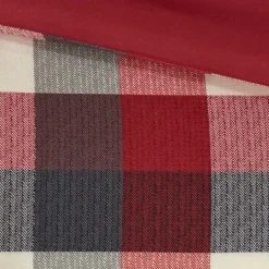 Kirkland's Home Red Buffalo Check 6-Pc. Full/Queen Duvet Cover Set- Duvets