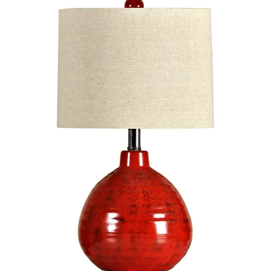 Kirkland's Home Red Ceramic Jug Table Lamp- Table Lamps