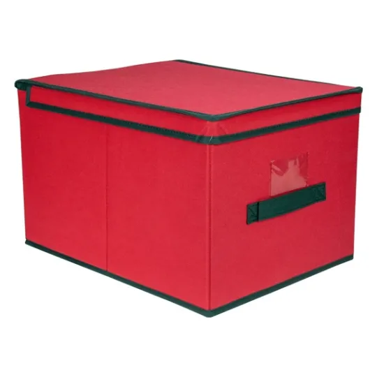 Kirkland's Home Red Collapsible Christmas Storage Box- Baskets & Boxes