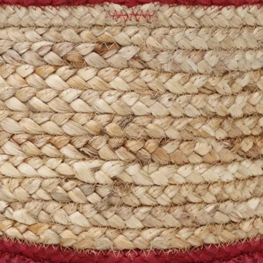 Kirkland's Home Red Double Stripe Jute Basket With Handles, 17 In.- Baskets & Boxes