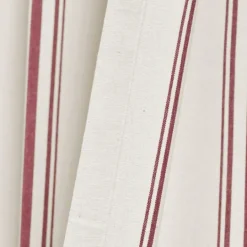 Kirkland's Home Red Farmhouse Stripe Curtain Panels, Set Of 2- Curtains & Drapes