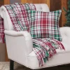 Kirkland's Home Red Green White Traditional Plaid Throw Blanket- Blankets & Throws