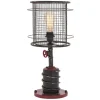 Kirkland's Home Red Iron Cage Shade Edison Table Lamp- Table Lamps