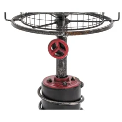 Kirkland's Home Red Iron Cage Shade Edison Table Lamp- Table Lamps