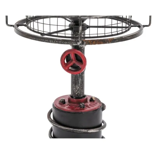 Kirkland's Home Red Iron Cage Shade Edison Table Lamp- Table Lamps