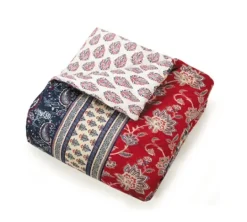Kirkland's Home Red Navy Marbella Queen 5-Pc. Comforter Set- Comforters