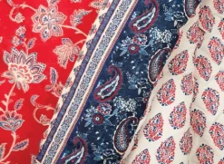 Kirkland's Home Red Navy Marbella Queen 5-Pc. Comforter Set- Comforters
