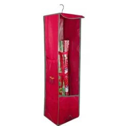 Kirkland's Home Red Storage Bag Christmas Hanging Organizer- Wall Storage