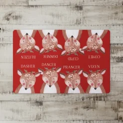 Kirkland's Home Reindeer Christmas Kitchen Mat- Kitchen & Floor Mats