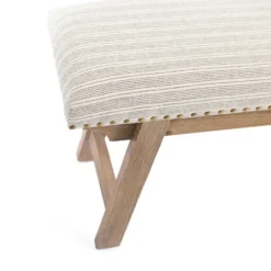 Kirkland's Home Remi Stripe Upholstered Bench- Benches & Ottomans