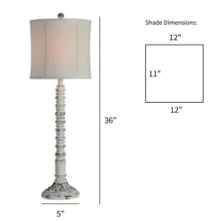 Kirkland's Home Resin Distressed Spindle Buffet Lamp- Buffet Lamps