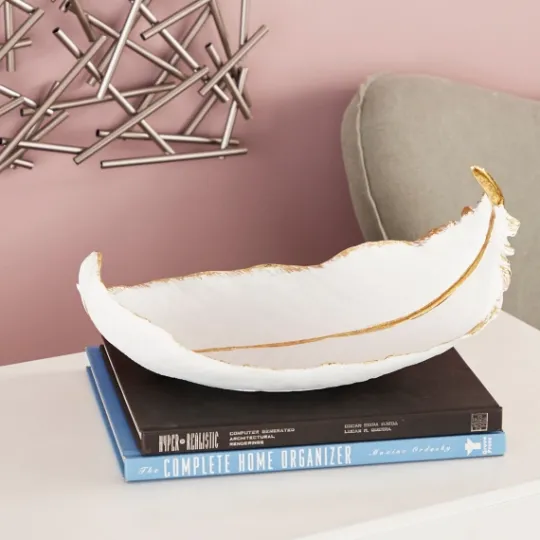 Kirkland's Home Resin Feather Bowl- Decorative Bowls & Jars