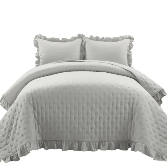 Kirkland's Home Reyna Ruffle 3-Pc. Full/Queen Quilt Set- Quilts