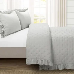 Kirkland's Home Reyna Ruffle 3-Pc. Full/Queen Quilt Set- Quilts
