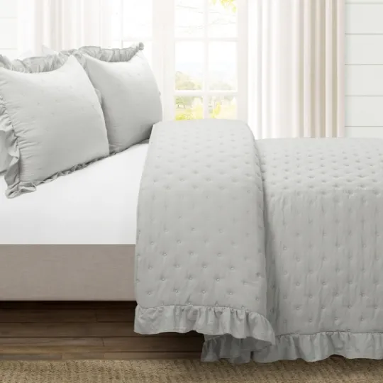Kirkland's Home Reyna Ruffle 3-Pc. Full/Queen Quilt Set- Quilts
