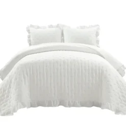 Kirkland's Home Reyna Ruffle 3-Pc. Full/Queen Quilt Set- Quilts
