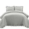 Kirkland's Home Reyna Ruffle 3-Pc. King Quilt Set- Quilts