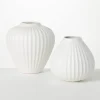 Kirkland's Home Ribbed Teardrop Vases, Set Of 2- Vases