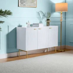 Kirkland's Home Ribbed Wood Sideboard Cabinet- Cabinets & Sideboards
