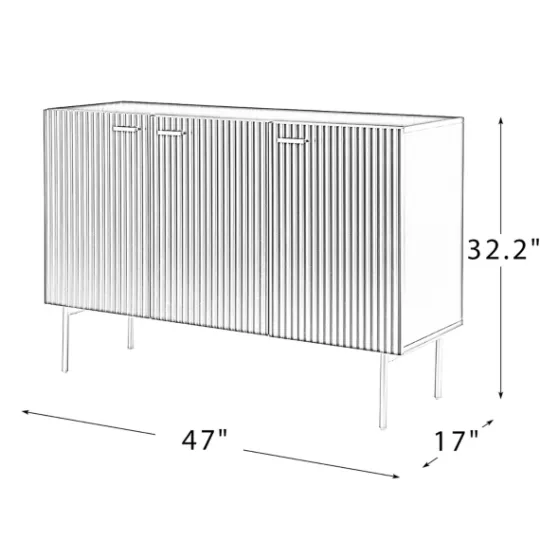 Kirkland's Home Ribbed Wood Sideboard Cabinet- Cabinets & Sideboards