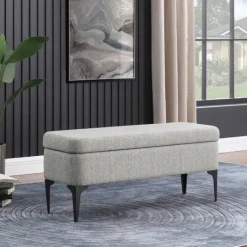 Kirkland's Home Ricardo Woven Storage Bench- Benches & Ottomans