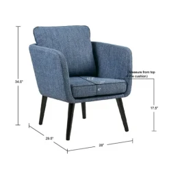 Kirkland's Home Rich Back Pillow Accent Chair- Accent Chairs