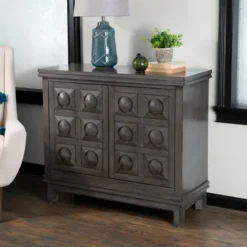 Kirkland's Home Rich Dimensional Panel Cabinet- Cabinets & Sideboards