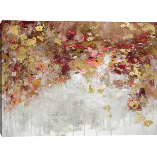 Kirkland's Home Robbins Charmed Gold Canvas Art Print- Canvas Art