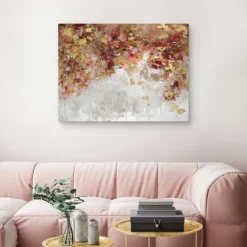 Kirkland's Home Robbins Charmed Gold Canvas Art Print- Canvas Art