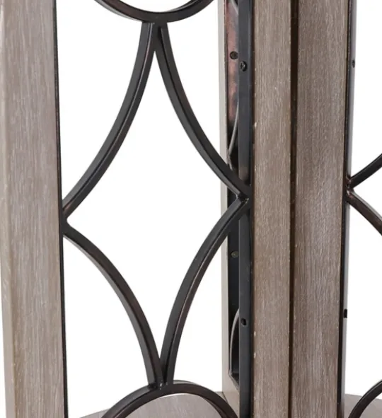 Kirkland's Home Roberta Wood Decorative Metal Accent Table- Accent & End Tables