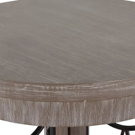Kirkland's Home Roberta Wood Decorative Metal Accent Table- Accent & End Tables