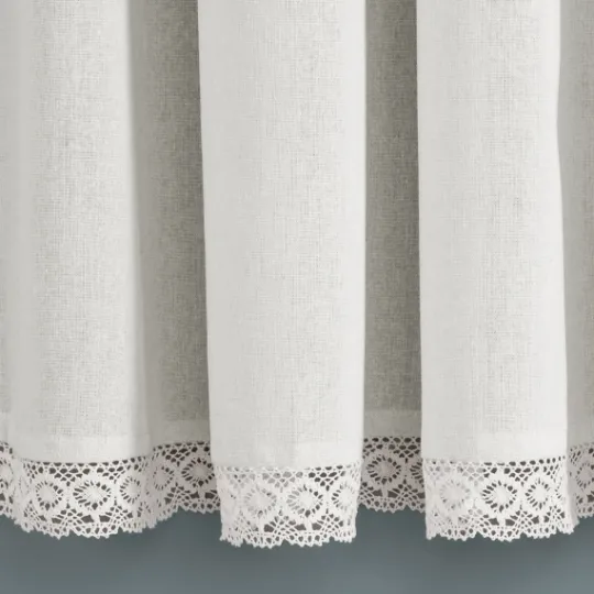 Kirkland's Home Rosalie Lace Curtain Panel Set, 63 In.- Curtains & Drapes