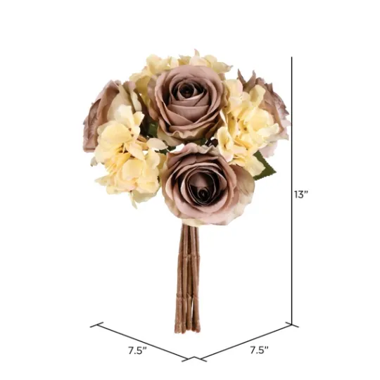 Kirkland's Home Rose And Hydrangea Bouquets, Set Of 2- Stems & Bouquets