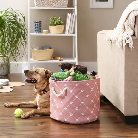 Kirkland's Home Rose Paw Trellis Round Basket, 15 In.- Baskets & Boxes