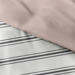 Kirkland's Home Rose Pink Echo Stripe 3-Pc. King Duvet Cover Set- Duvets