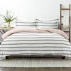 Kirkland's Home Rose Pink Echo Stripe 3-Pc. Queen Duvet Cover Set- Duvets