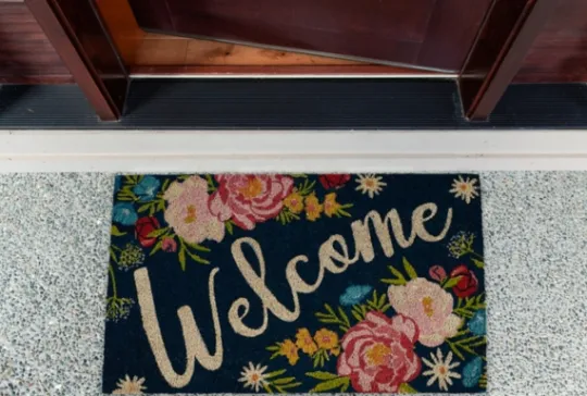 Kirkland's Home Roses Welcome Doormat- Doormats