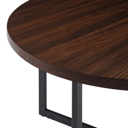 Kirkland's Home Round And Black X Base Dining Table- Dining Tables